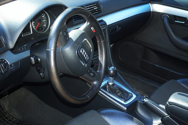 car with rubber mats